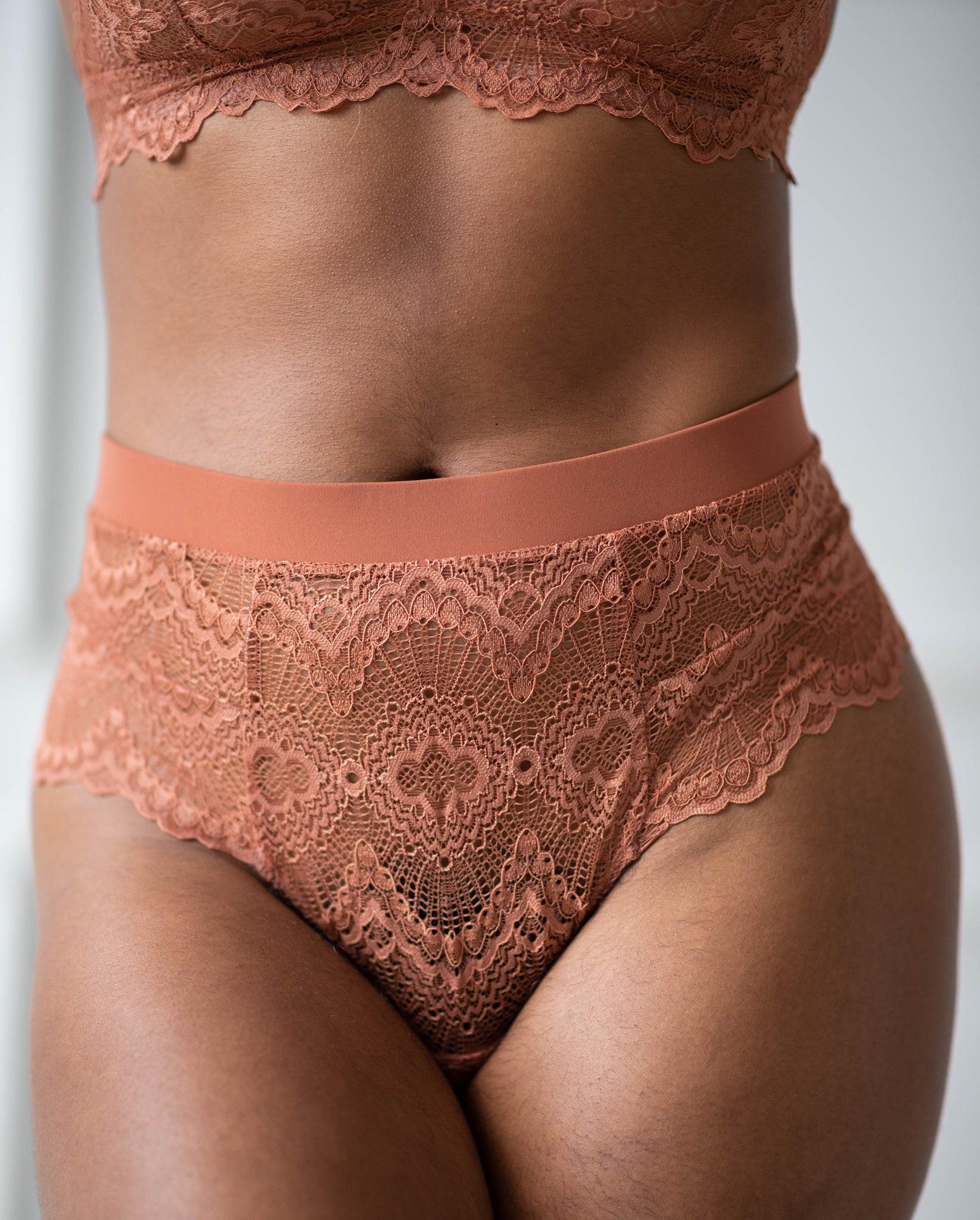 Lace Highwaist String Terracotta - Image 9