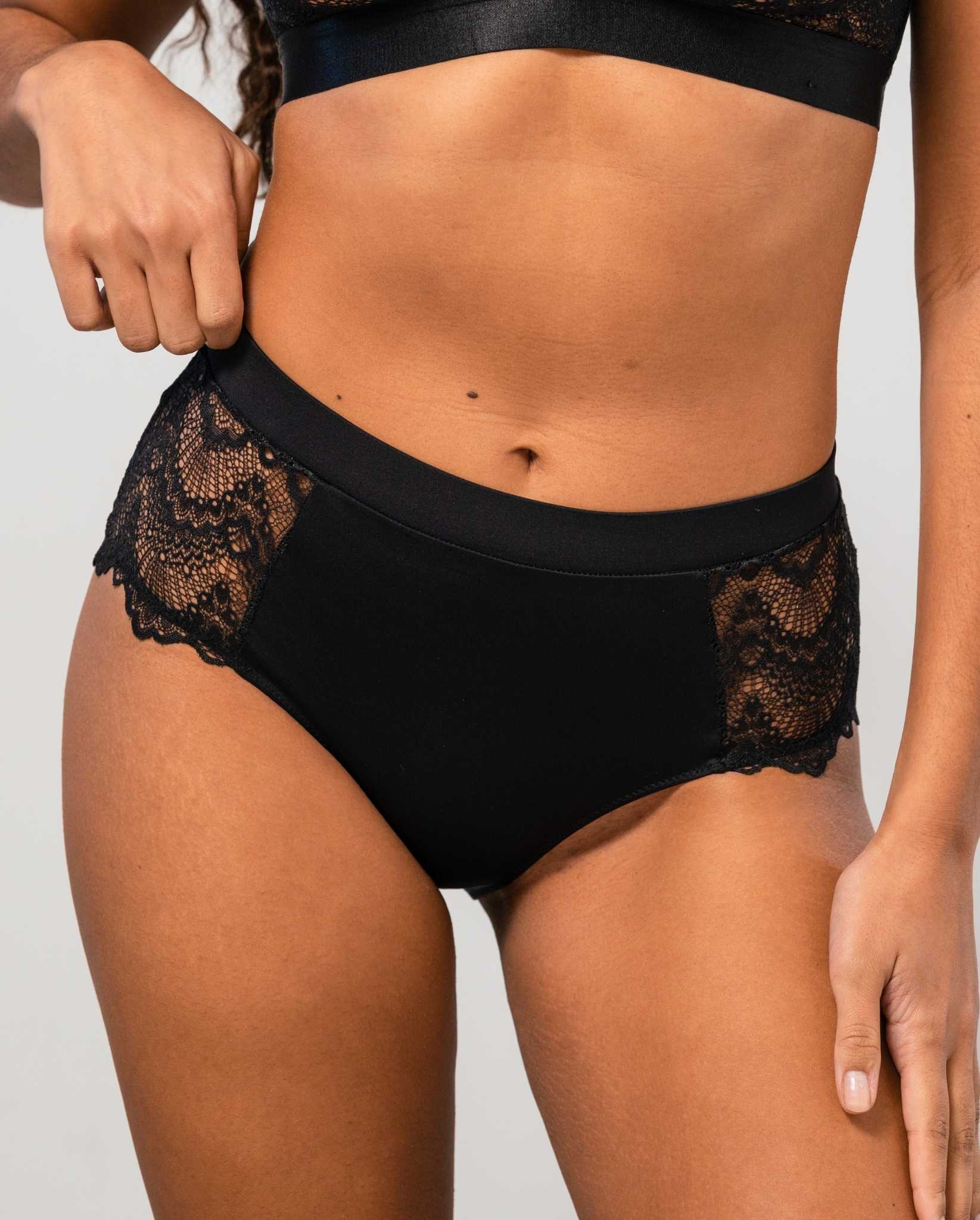 Lace Highwaist String 002 Black - Image 5