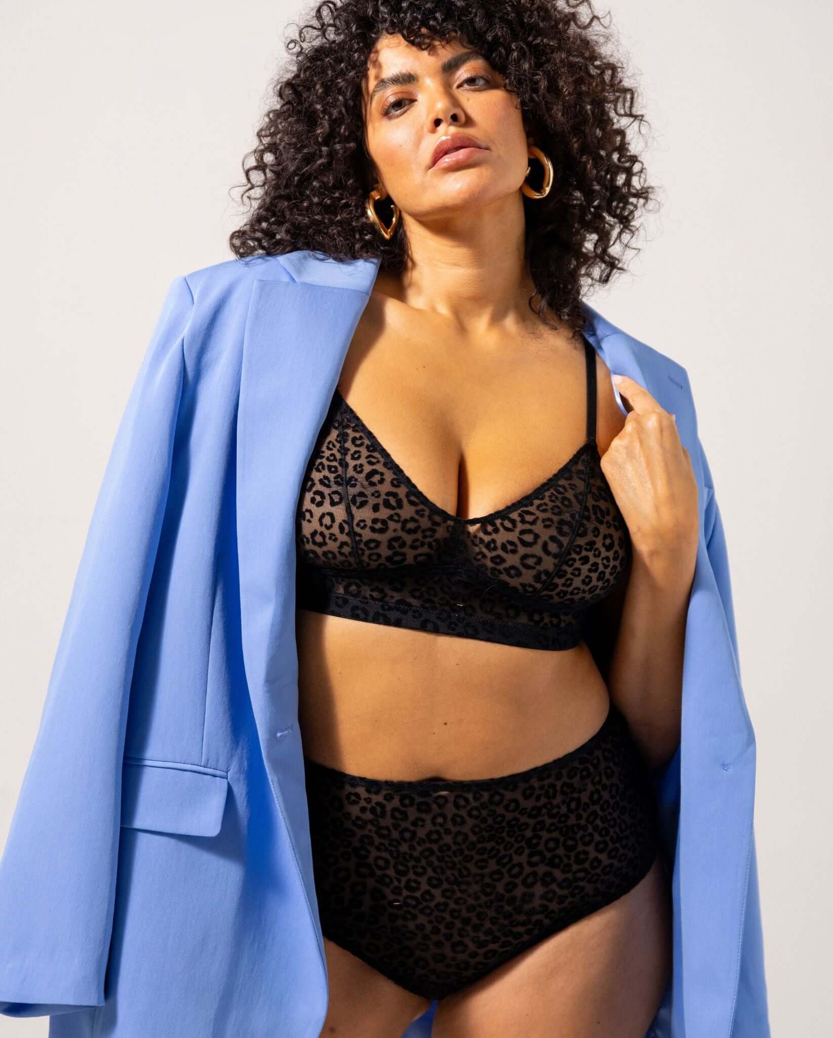 Mesh Balconette Black Leopard - Image 3