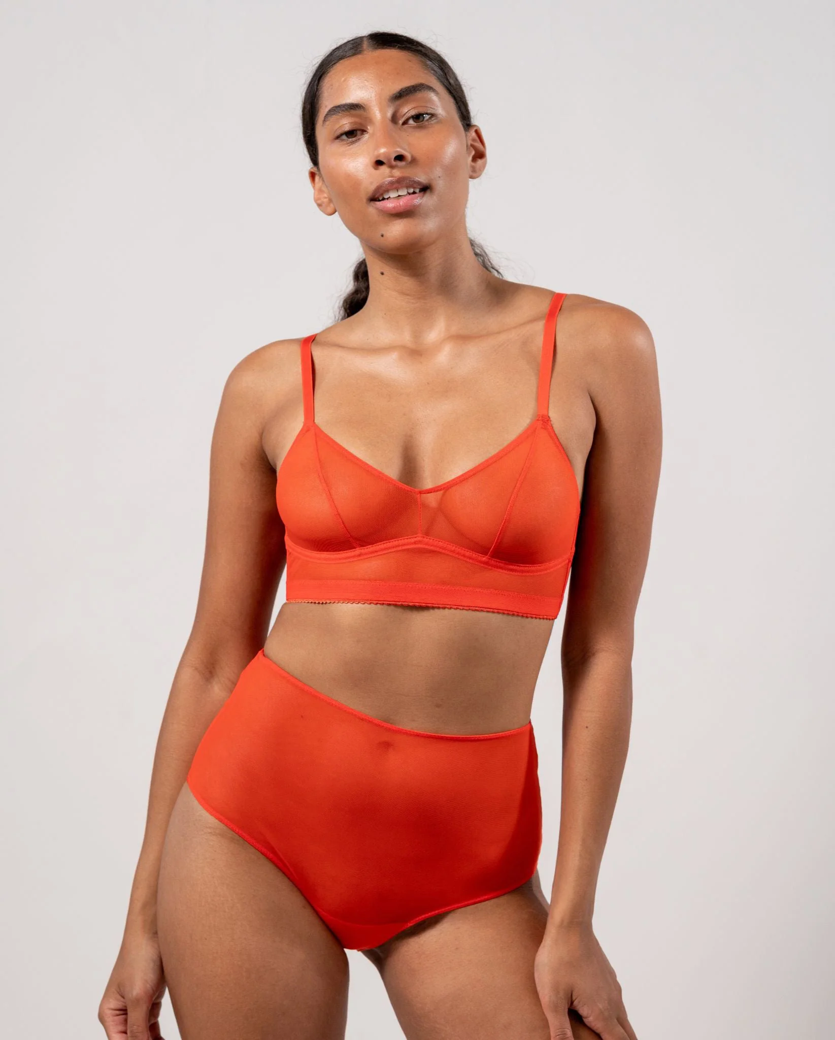 Mesh Balconette Fiery Red - Image 5