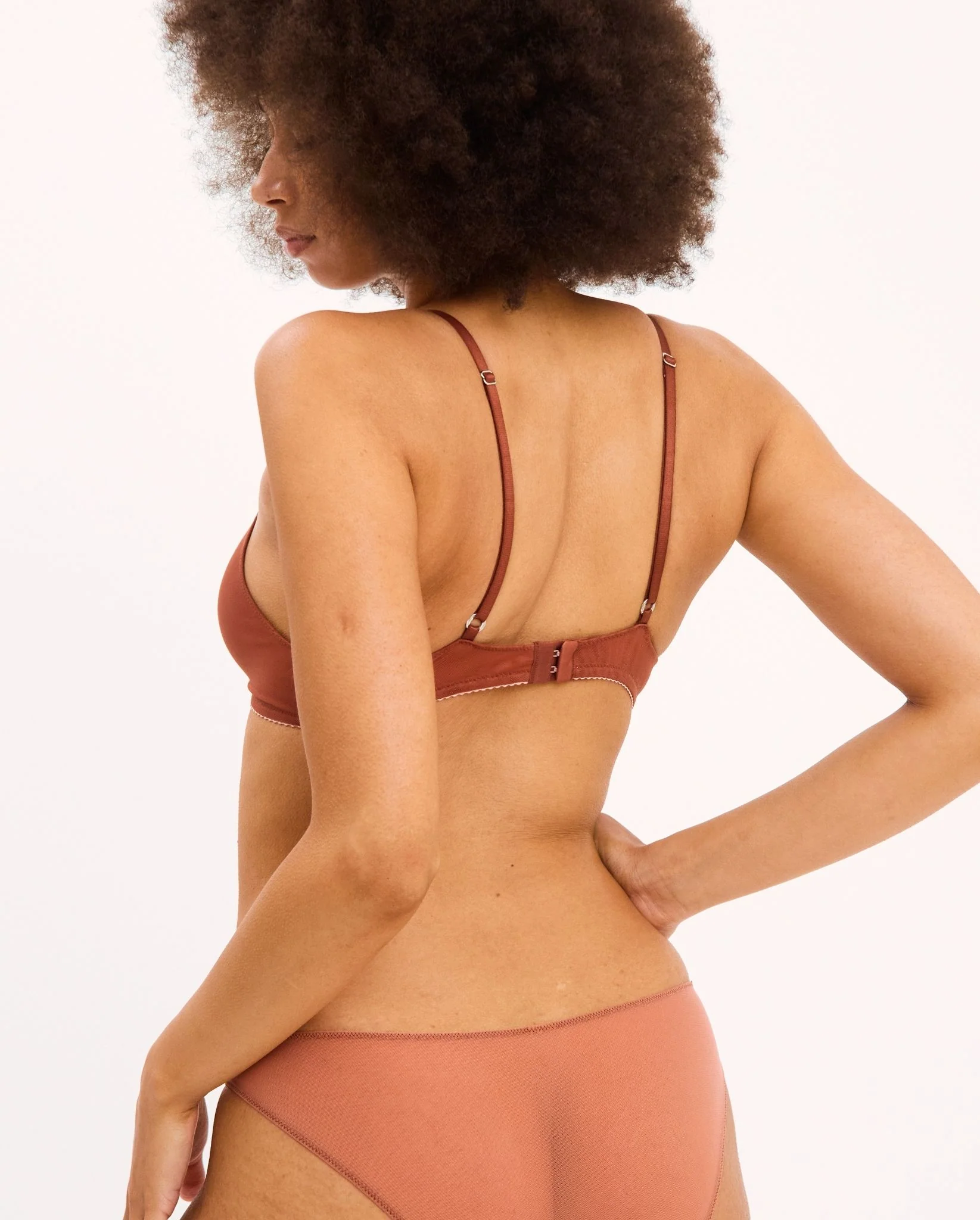 Mesh Double Triangle Bralette Rust - Image 7