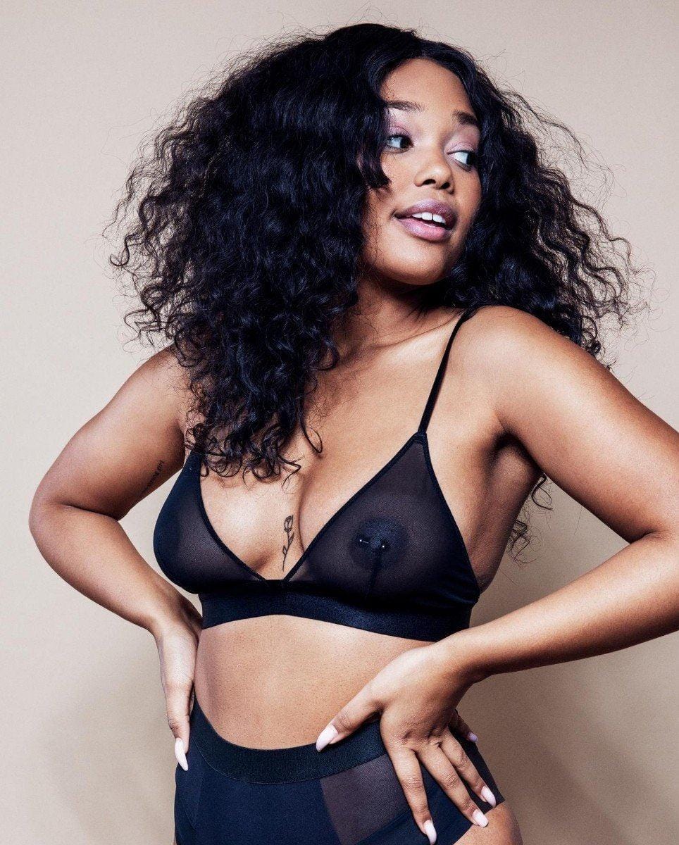 Mesh Triangle Bralette Black - Image 5